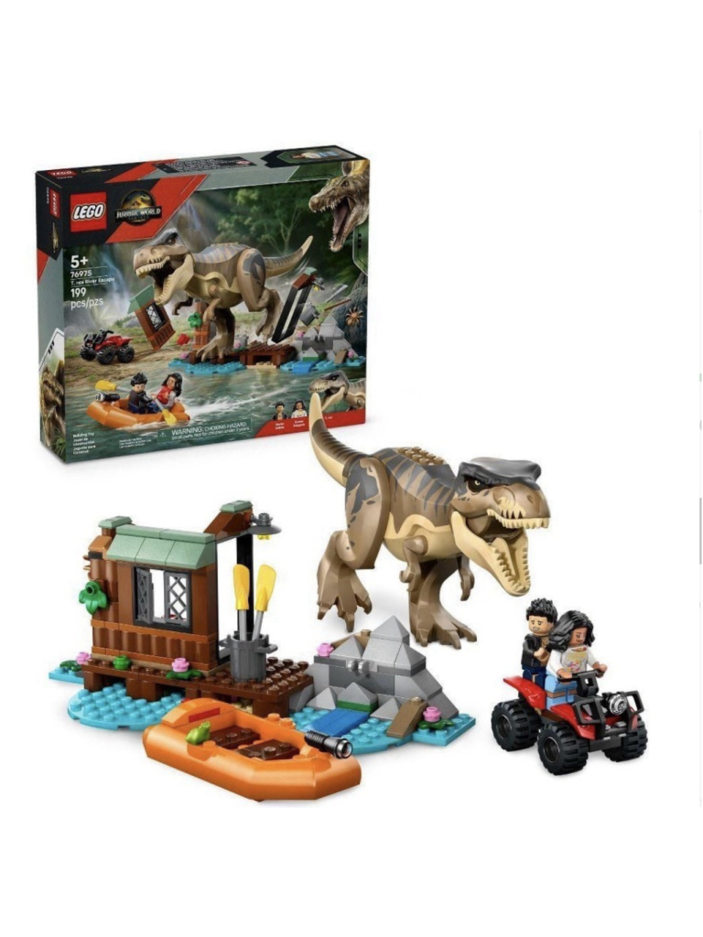 LEGO Jurassic World T Rex River Escape Dinosaur Toy 76975